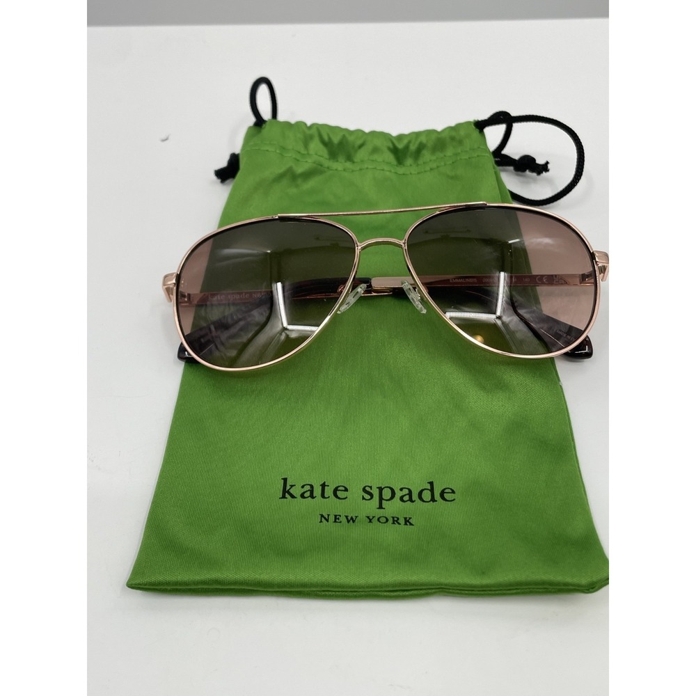 Kate Spade Emmaline/S Aviator Sunglasses Gold Frame Brown Lens 58-14-140